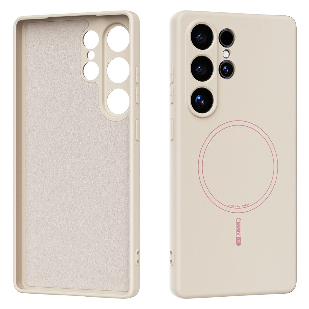 ABEEL For Samsung Galaxy S25 Ultra Case Compatible with MagSafe Skin Touch Liquid Silicone Phone Back Cover