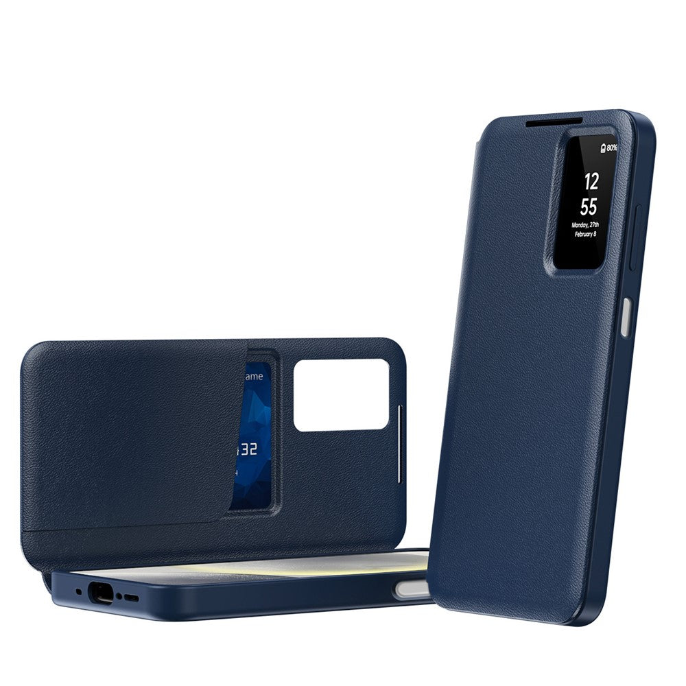 For Samsung Galaxy A17 4G / 5G Case with Card Holder Smart View Window Leather Phone Cover