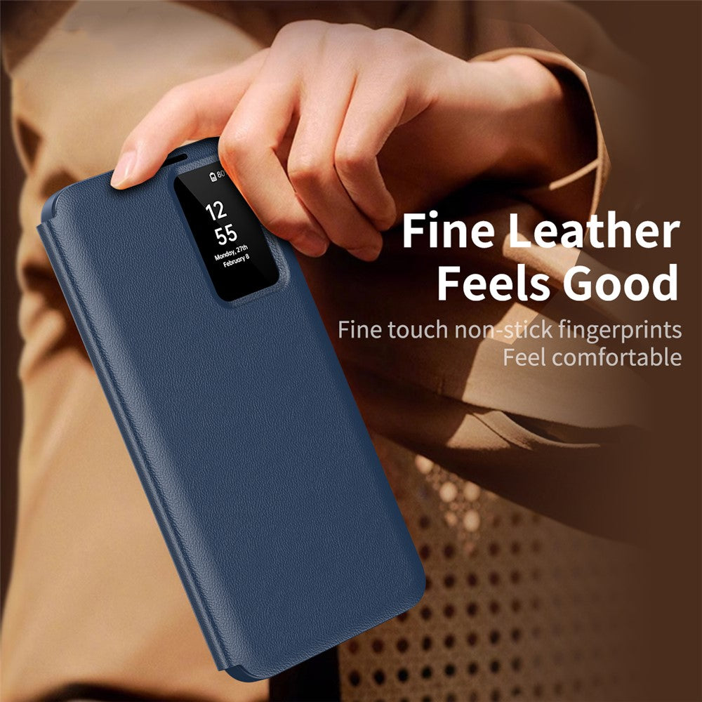 For Samsung Galaxy A17 4G / 5G Case with Card Holder Smart View Window Leather Phone Cover
