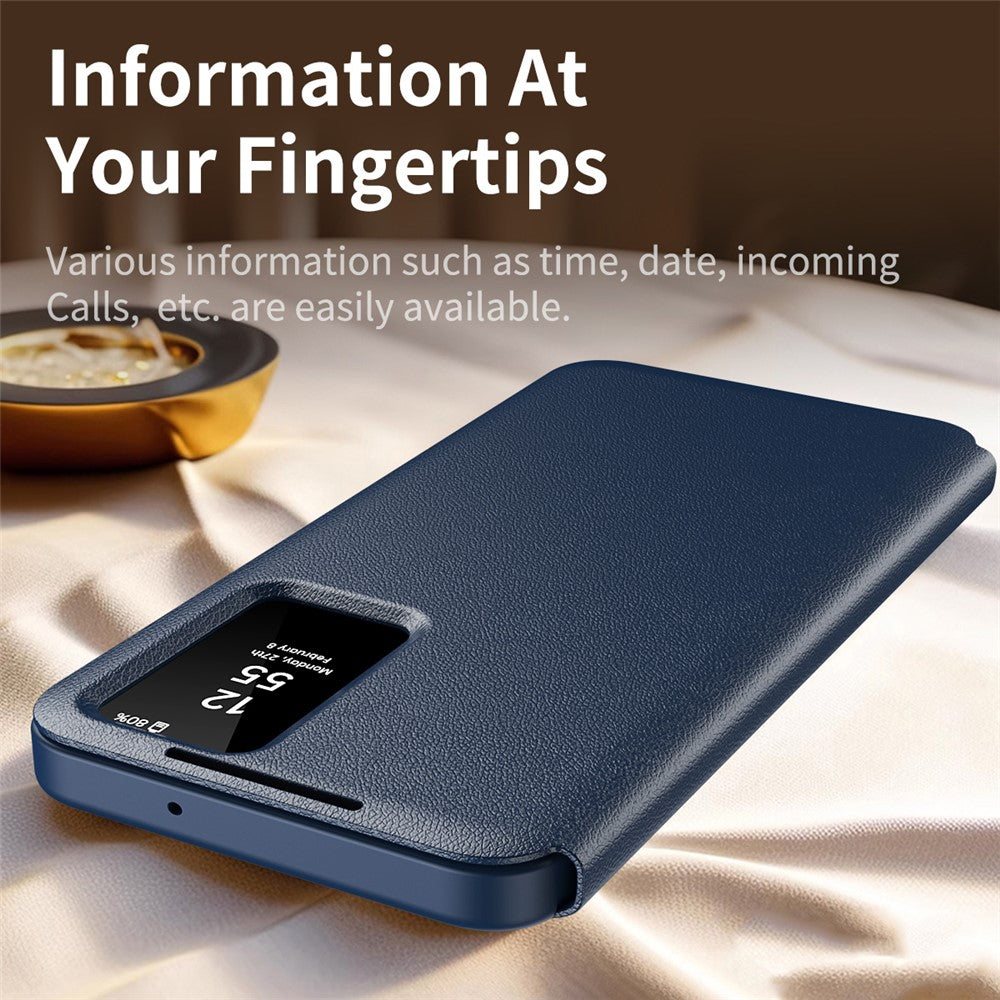 For Samsung Galaxy A17 4G / 5G Case with Card Holder Smart View Window Leather Phone Cover