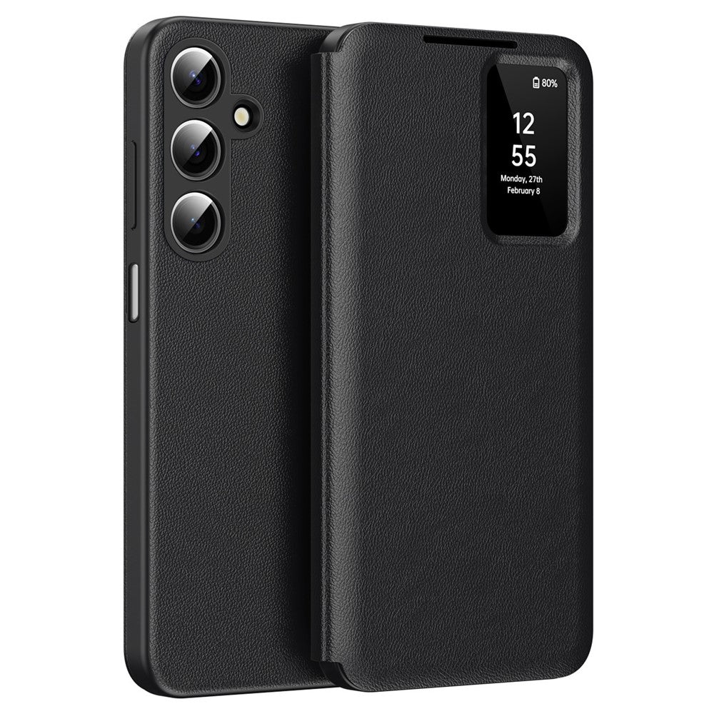 For Samsung Galaxy A17 4G / 5G Case with Card Holder Smart View Window Leather Phone Cover