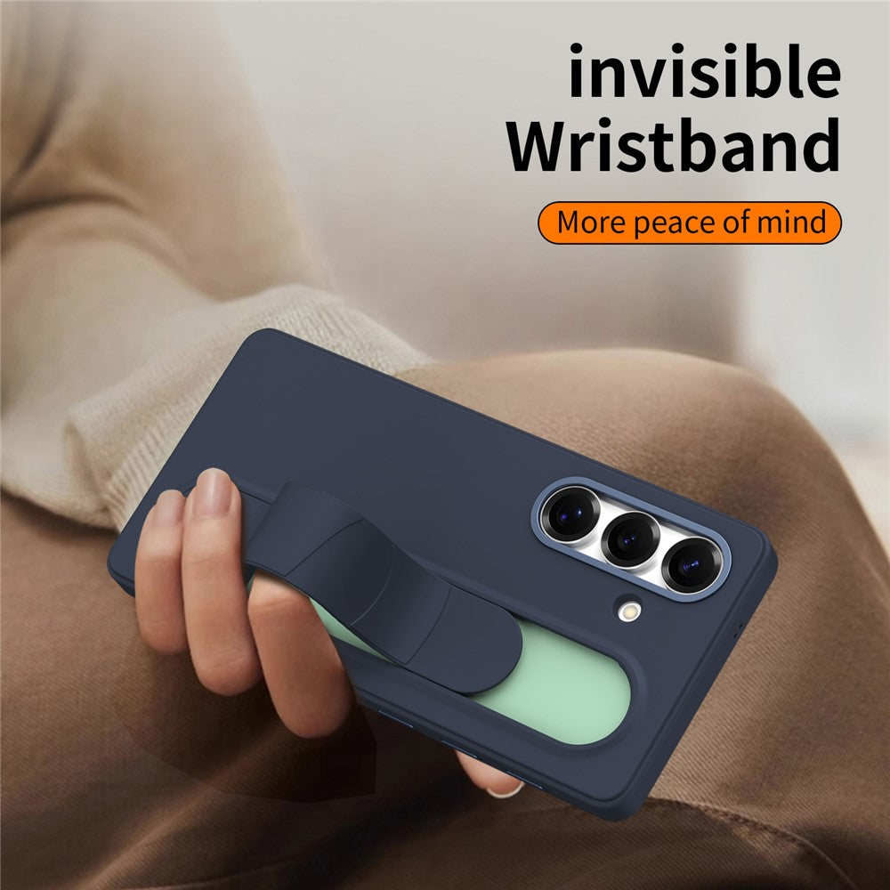 For Samsung Galaxy S24+ Case Customizable Smart Key Control Wristband Kickstand PC + Silicone Phone Cover