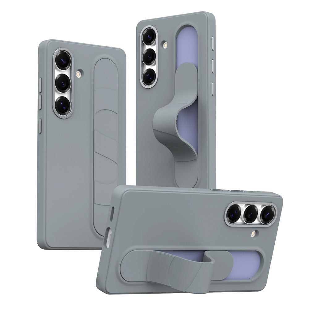 For Samsung Galaxy S24+ Case Customizable Smart Key Control Wristband Kickstand PC + Silicone Phone Cover