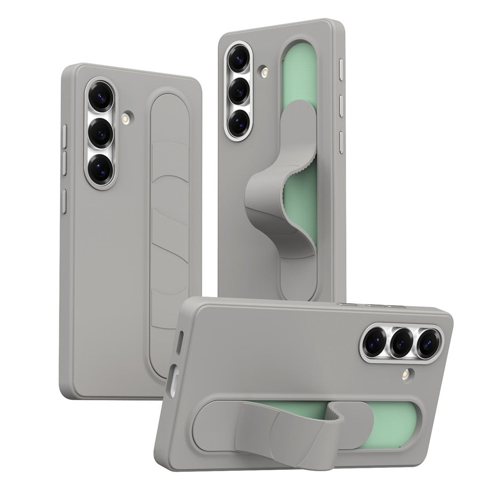 For Samsung Galaxy S24+ Case Customizable Smart Key Control Wristband Kickstand PC + Silicone Phone Cover