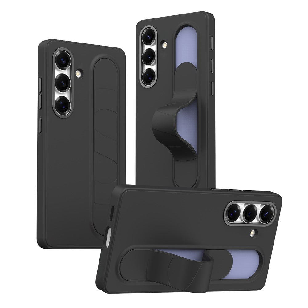 For Samsung Galaxy S24+ Case Customizable Smart Key Control Wristband Kickstand PC + Silicone Phone Cover