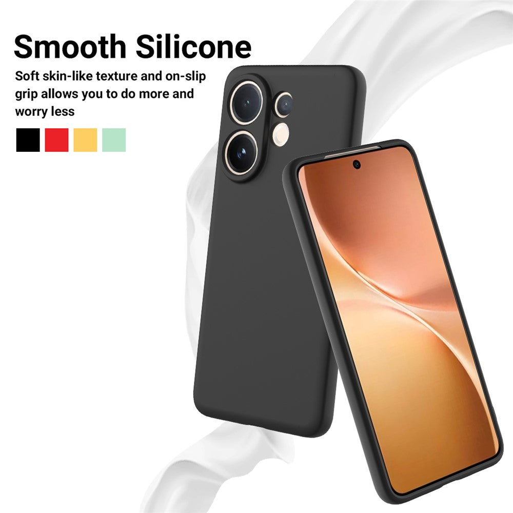 For vivo V60 5G  /  T4 Pro Liquid Silicone Case Phone Back Cover with Hand Strap