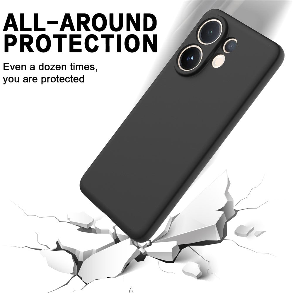For vivo V60 5G  /  T4 Pro Liquid Silicone Case Phone Back Cover with Hand Strap
