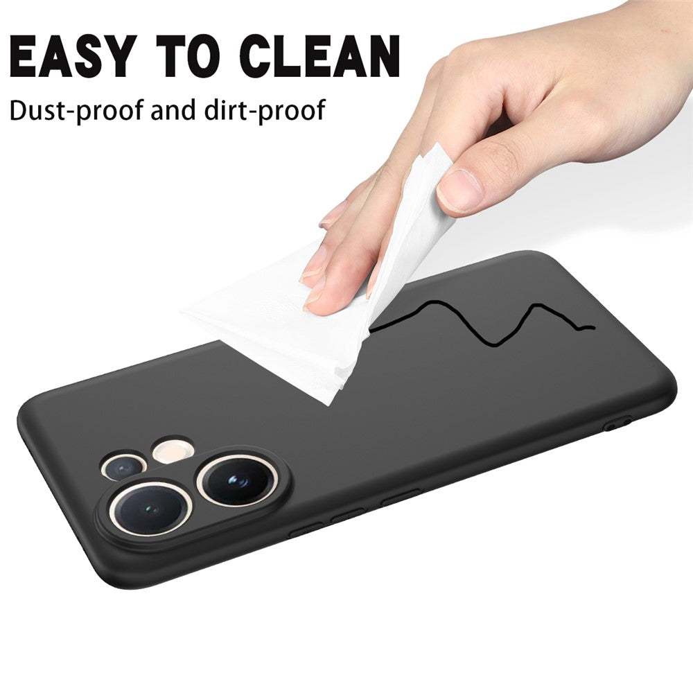 For vivo V60 5G  /  T4 Pro Liquid Silicone Case Phone Back Cover with Hand Strap