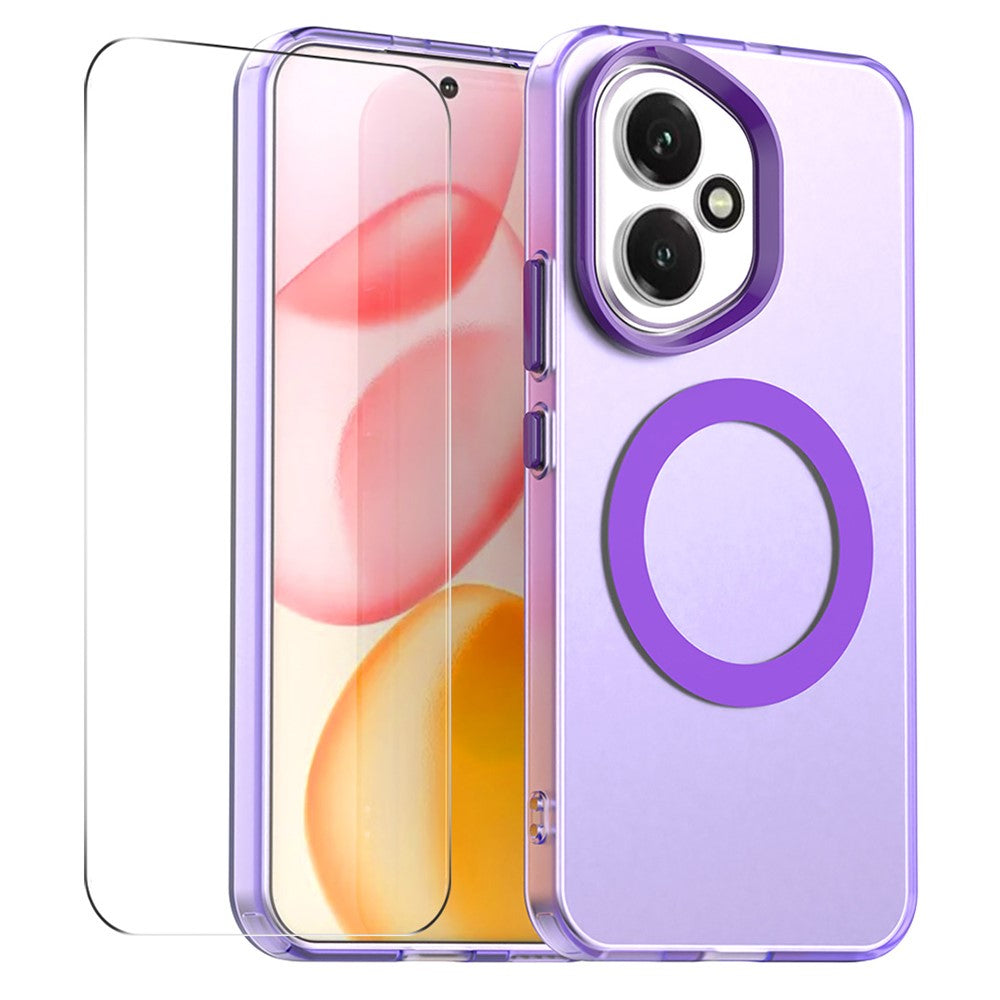 ENKAY HAT PRINCE For Honor 400 5G (Global) Case with 9H Tempered Glass PC TPU Phone Cover Compatible with MagSafe