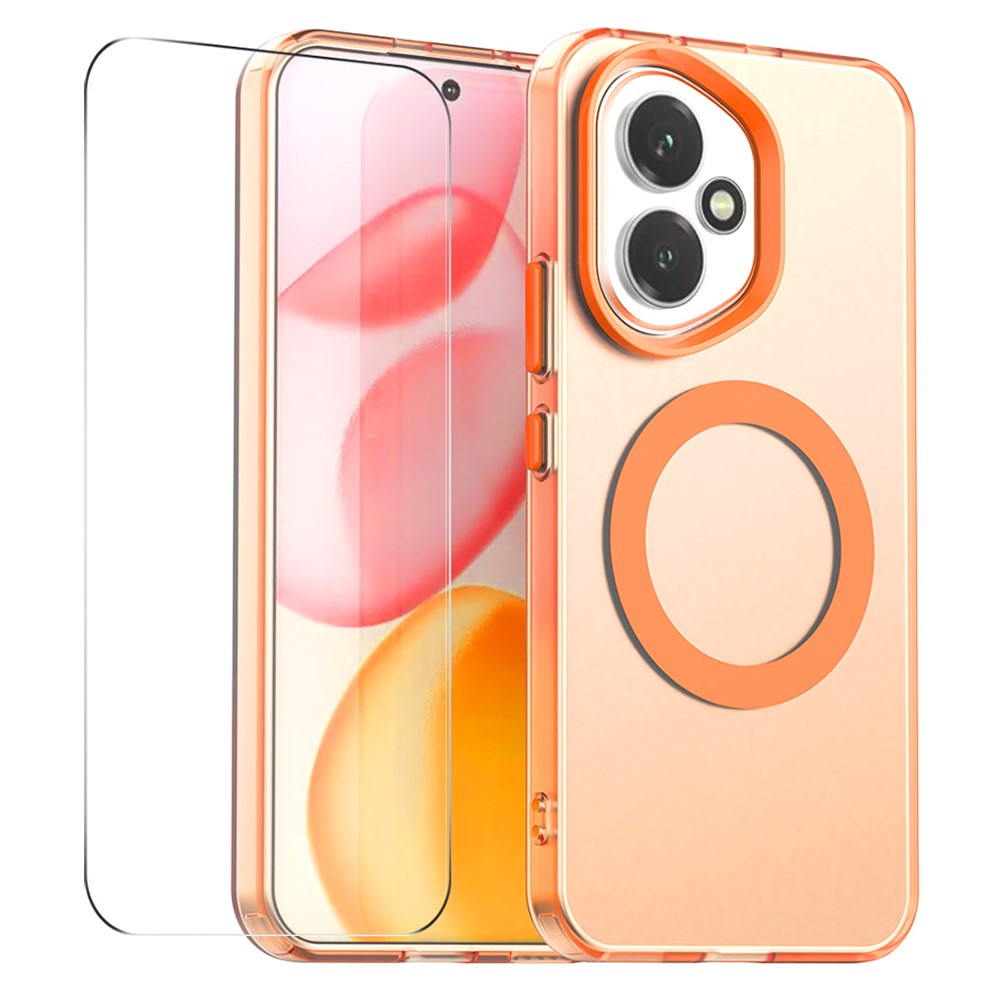 ENKAY HAT PRINCE For Honor 400 5G (Global) Case with 9H Tempered Glass PC TPU Phone Cover Compatible with MagSafe