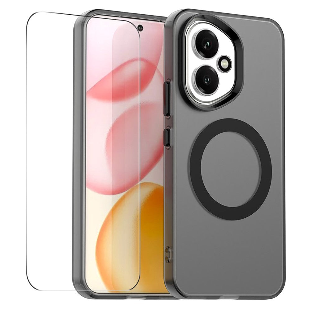 ENKAY HAT PRINCE For Honor 400 5G (Global) Case with 9H Tempered Glass PC TPU Phone Cover Compatible with MagSafe