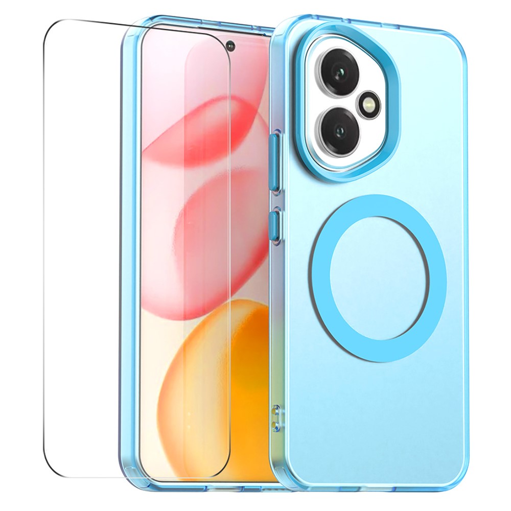 ENKAY HAT PRINCE For Honor 400 5G (Global) Case with 9H Tempered Glass PC TPU Phone Cover Compatible with MagSafe