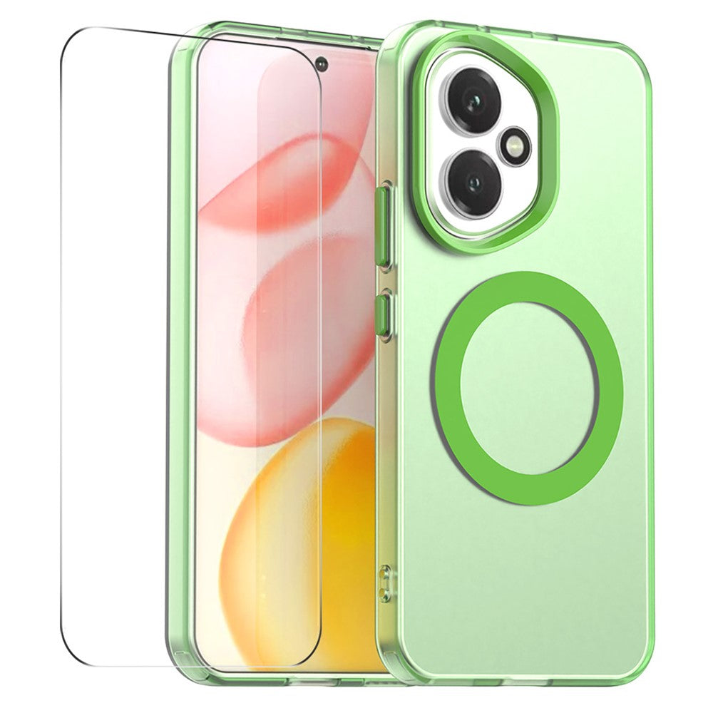 ENKAY HAT PRINCE For Honor 400 5G (Global) Case with 9H Tempered Glass PC TPU Phone Cover Compatible with MagSafe