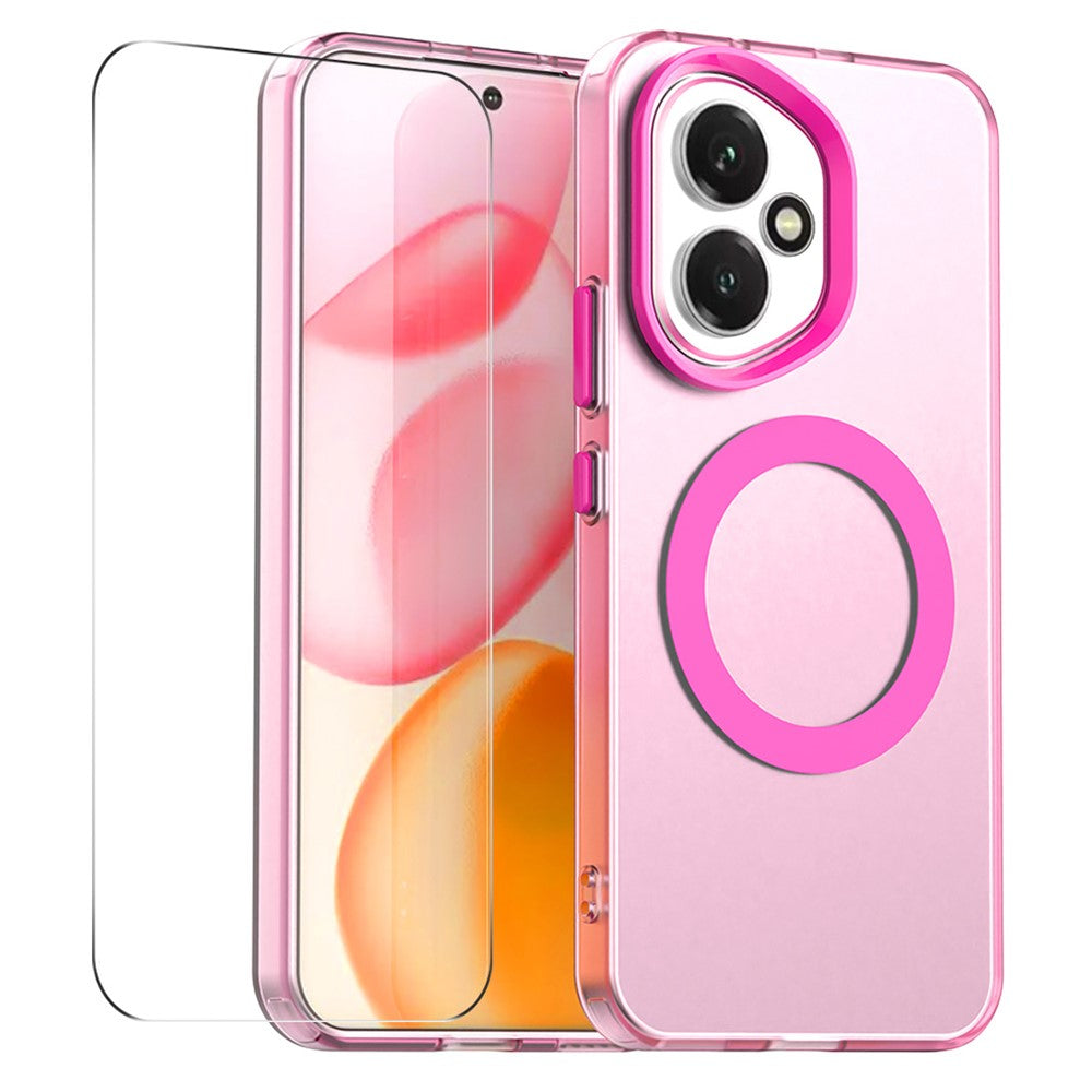 ENKAY HAT PRINCE For Honor 400 5G (Global) Case with 9H Tempered Glass PC TPU Phone Cover Compatible with MagSafe