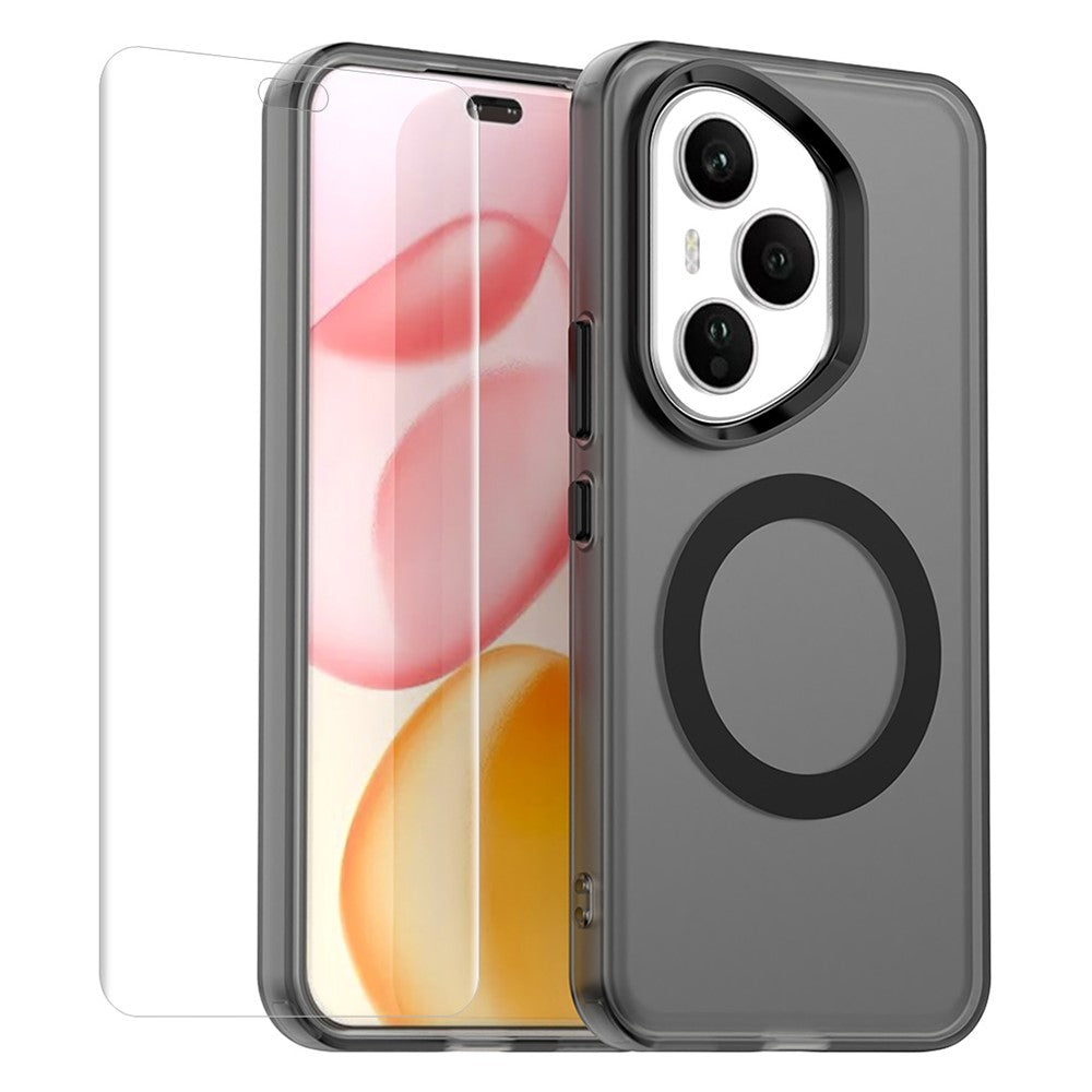 ENKAY Hat-Prince For Honor 400 Pro 5G (Global) Case with Hydrogel Film PC TPU Phone Cover Compatible with MagSafe