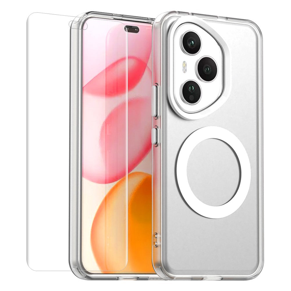 ENKAY Hat-Prince For Honor 400 Pro 5G (Global) Case with Hydrogel Film PC TPU Phone Cover Compatible with MagSafe