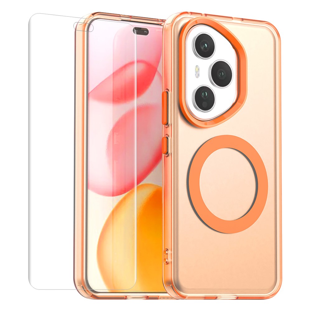 ENKAY Hat-Prince For Honor 400 Pro 5G (Global) Case with Hydrogel Film PC TPU Phone Cover Compatible with MagSafe