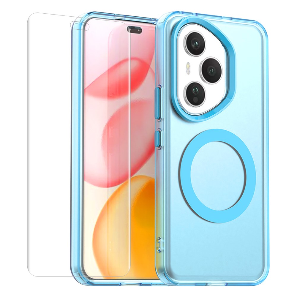 ENKAY Hat-Prince For Honor 400 Pro 5G (Global) Case with Hydrogel Film PC TPU Phone Cover Compatible with MagSafe