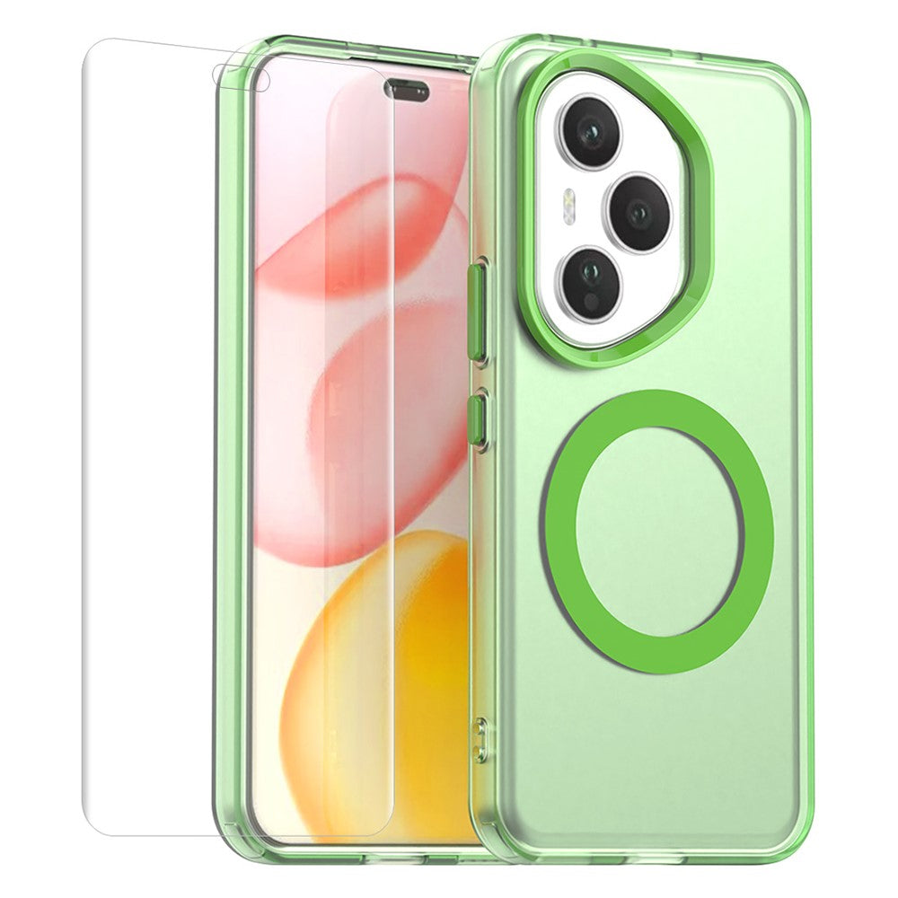 ENKAY Hat-Prince For Honor 400 Pro 5G (Global) Case with Hydrogel Film PC TPU Phone Cover Compatible with MagSafe