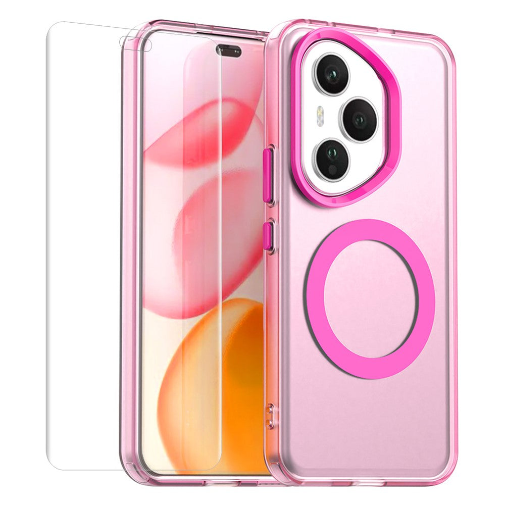 ENKAY Hat-Prince For Honor 400 Pro 5G (Global) Case with Hydrogel Film PC TPU Phone Cover Compatible with MagSafe