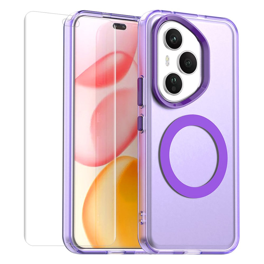 ENKAY Hat-Prince For Honor 400 Pro 5G (Global) Case with Hydrogel Film PC TPU Phone Cover Compatible with MagSafe