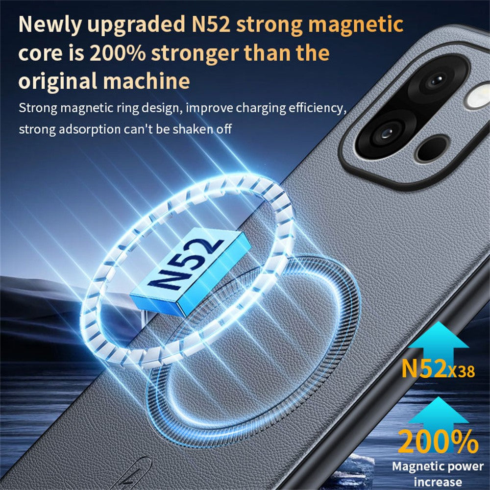 For OnePlus 15 5G Case Compatible with MagSafe Leather Coated TPU + PC Phone Cover