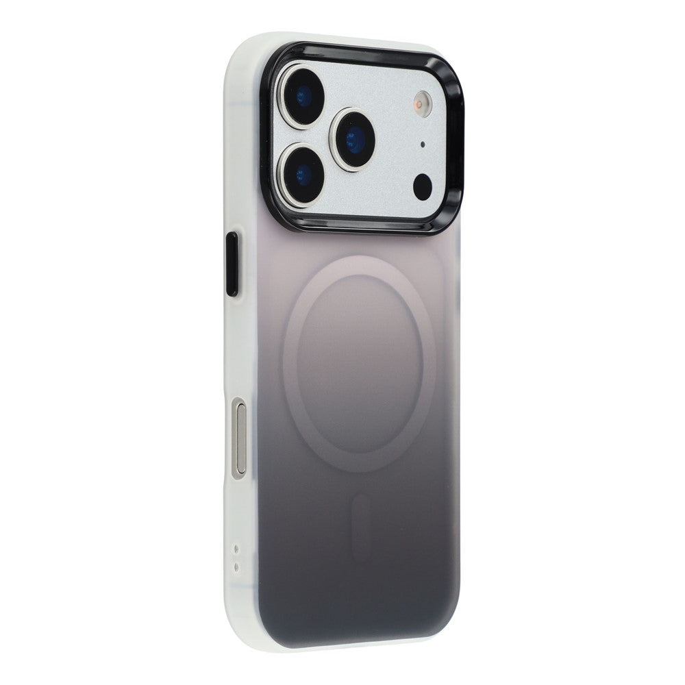 Coque pour iPhone 17 Pro Max compatible MagSafe, design dégradé givré, en PC et TPU.