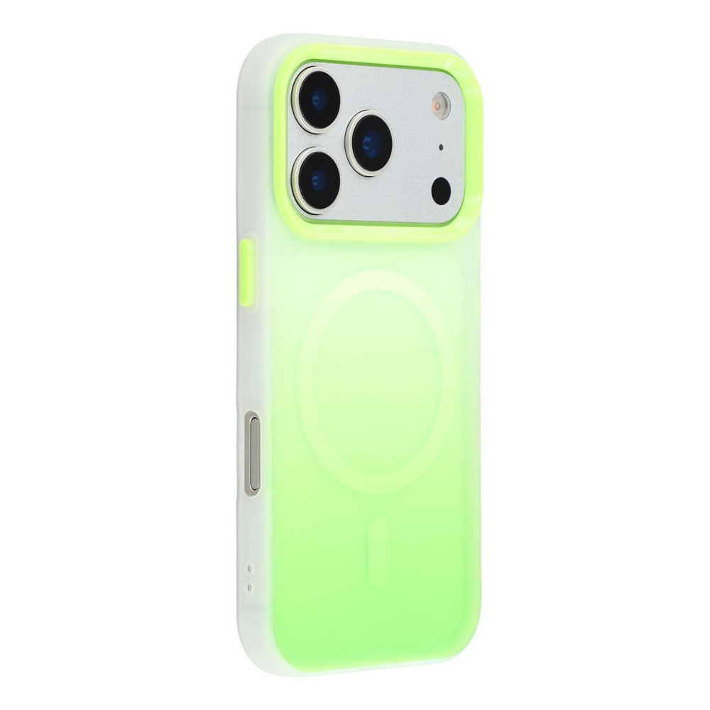 Funda para iPhone 17 Pro compatible con MagSafe, diseño degradado esmerilado, cubierta de PC + TPU