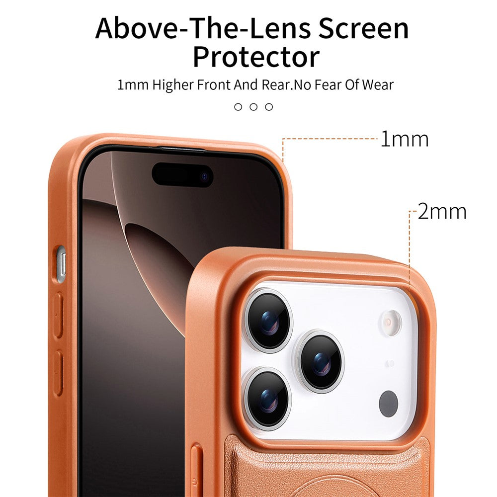 CASENEO For iPhone 17 Pro Max Magnetic Case Wristband PU Leather + PC Shockproof Phone Cover