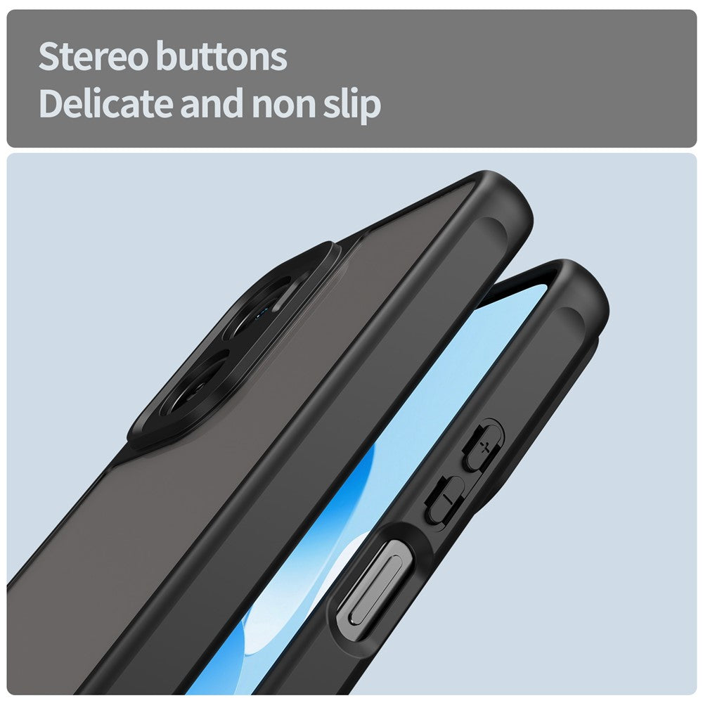 For Motorola Moto G06 4G Case Drop Proof Airbags Frosted Translucent PC + TPU Phone Back Cover