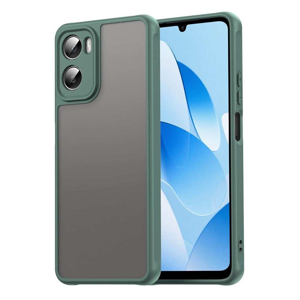 Coque arrière de téléphone Motorola Moto G06 4G résistante aux chutes, avec airbags, en polycarbonate translucide givré et TPU.