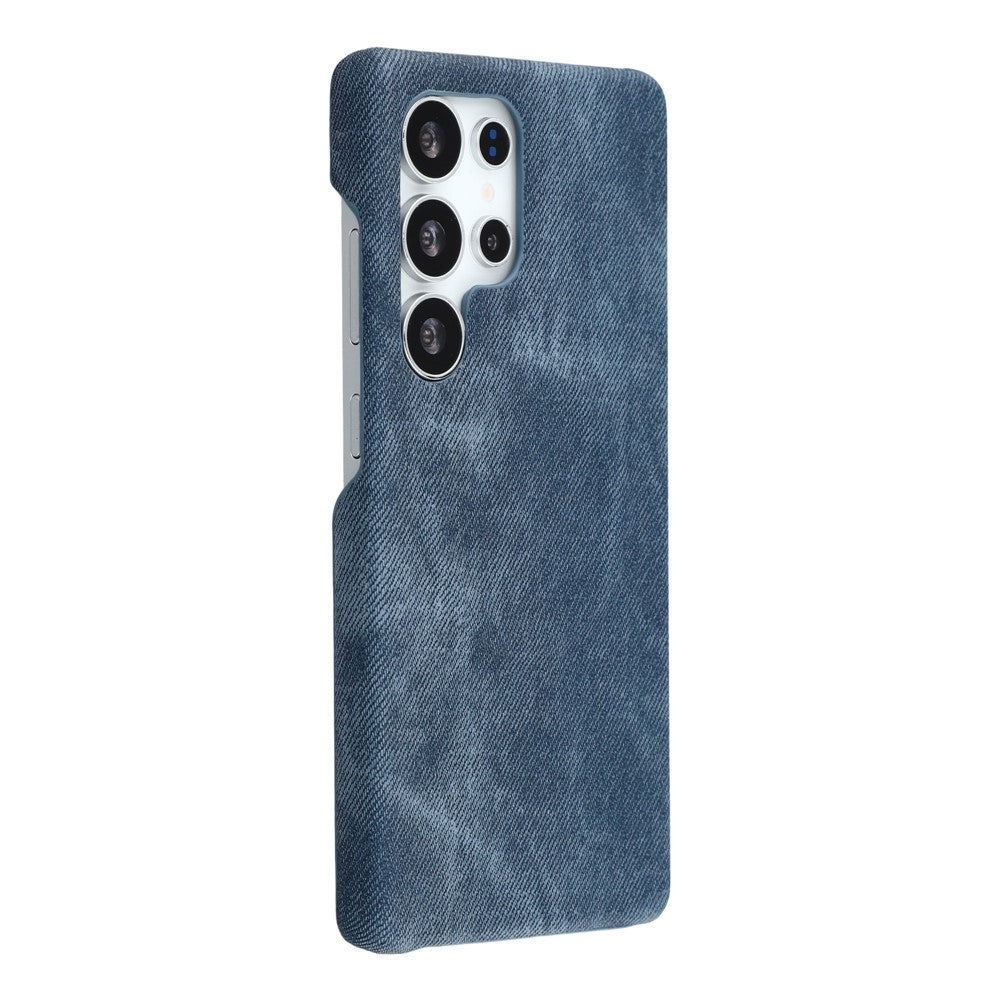 For Samsung Galaxy S25 Ultra Magnetic Case Denim Cloth Texture Leather + PC Shockproof Phone Cover