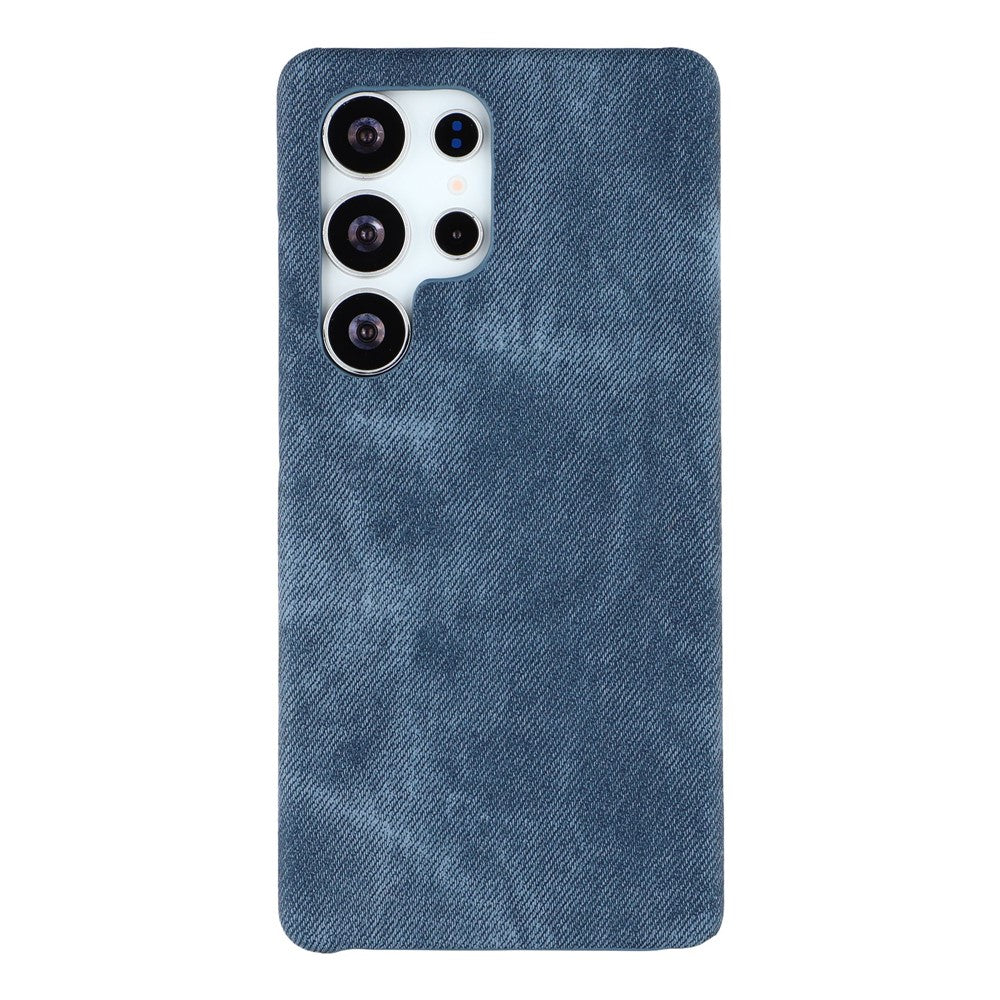 For Samsung Galaxy S25 Ultra Magnetic Case Denim Cloth Texture Leather + PC Shockproof Phone Cover
