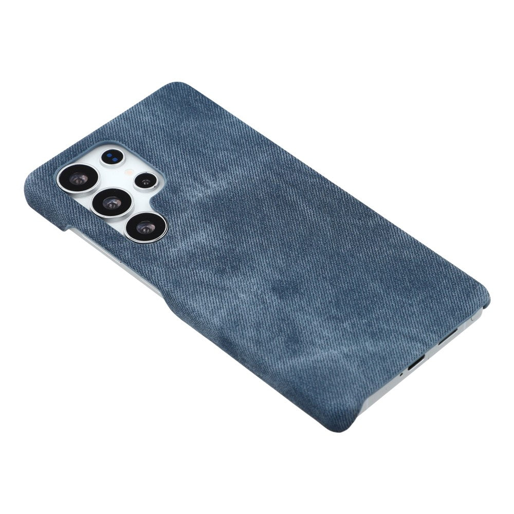 For Samsung Galaxy S25 Ultra Magnetic Case Denim Cloth Texture Leather + PC Shockproof Phone Cover