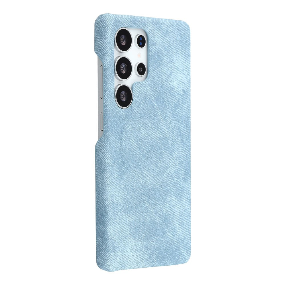For Samsung Galaxy S25 Ultra Magnetic Case Denim Cloth Texture Leather + PC Shockproof Phone Cover