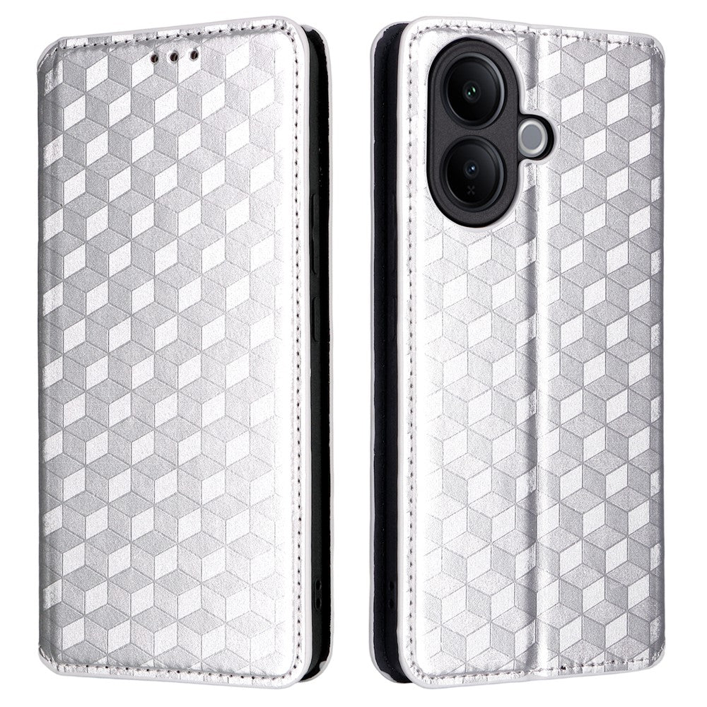 For vivo V60 Lite 4G  /  5G Case Wallet Rhombus Imprinted Leather Phone Cover
