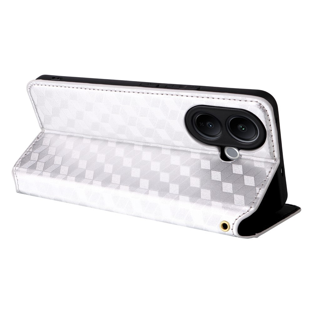 For vivo V60 Lite 4G  /  5G Case Wallet Rhombus Imprinted Leather Phone Cover