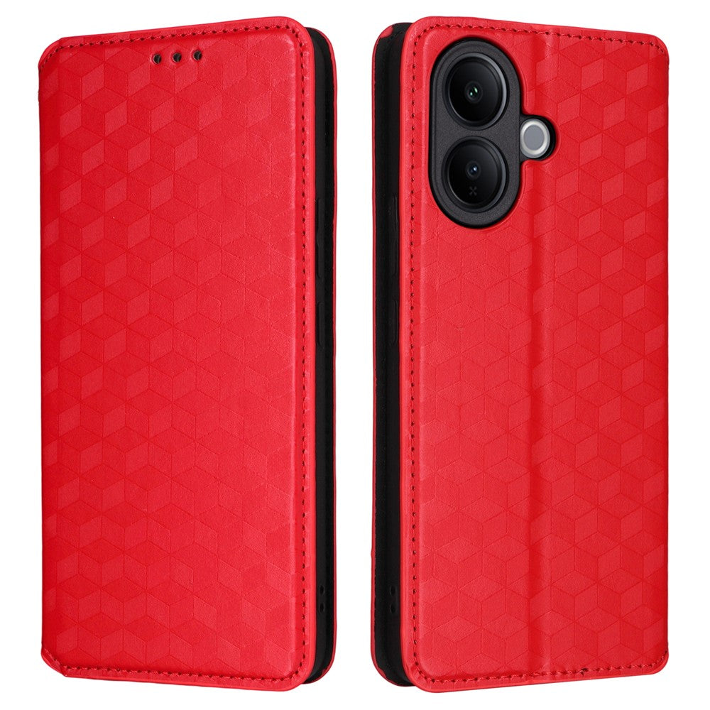 For vivo V60 Lite 4G  /  5G Case Wallet Rhombus Imprinted Leather Phone Cover