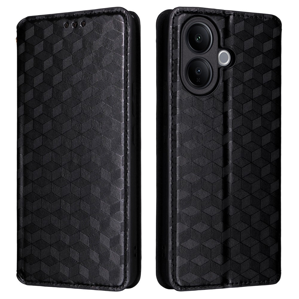 For vivo V60 Lite 4G  /  5G Case Wallet Rhombus Imprinted Leather Phone Cover