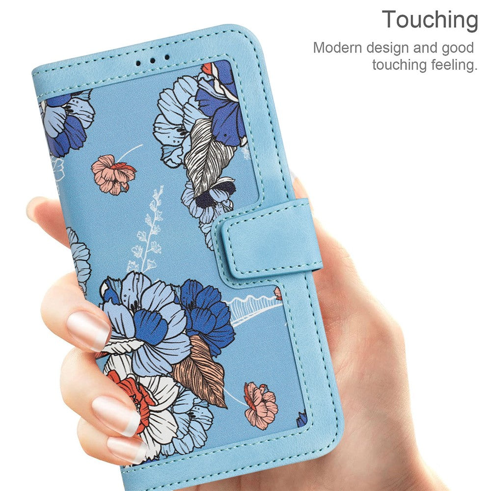 For Xiaomi 15T Pro Case PU Leather Floral Phone Cover with Card Slots