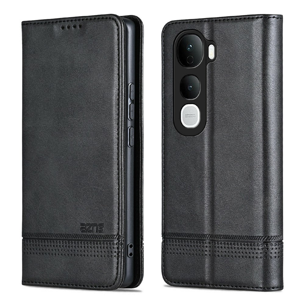 AZNS For vivo Y400 Pro 5G Case Cowhide Texture PU Leather Wallet Phone Cover