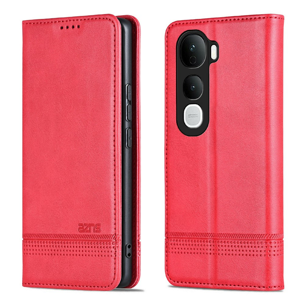 AZNS For vivo Y400 Pro 5G Case Cowhide Texture PU Leather Wallet Phone Cover