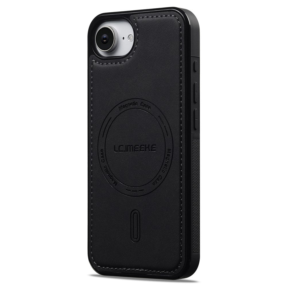 LC.IMEEKE L6 For iPhone 16e Case PU Leather Coated PC TPU Phone Cover Compatible with MagSafe
