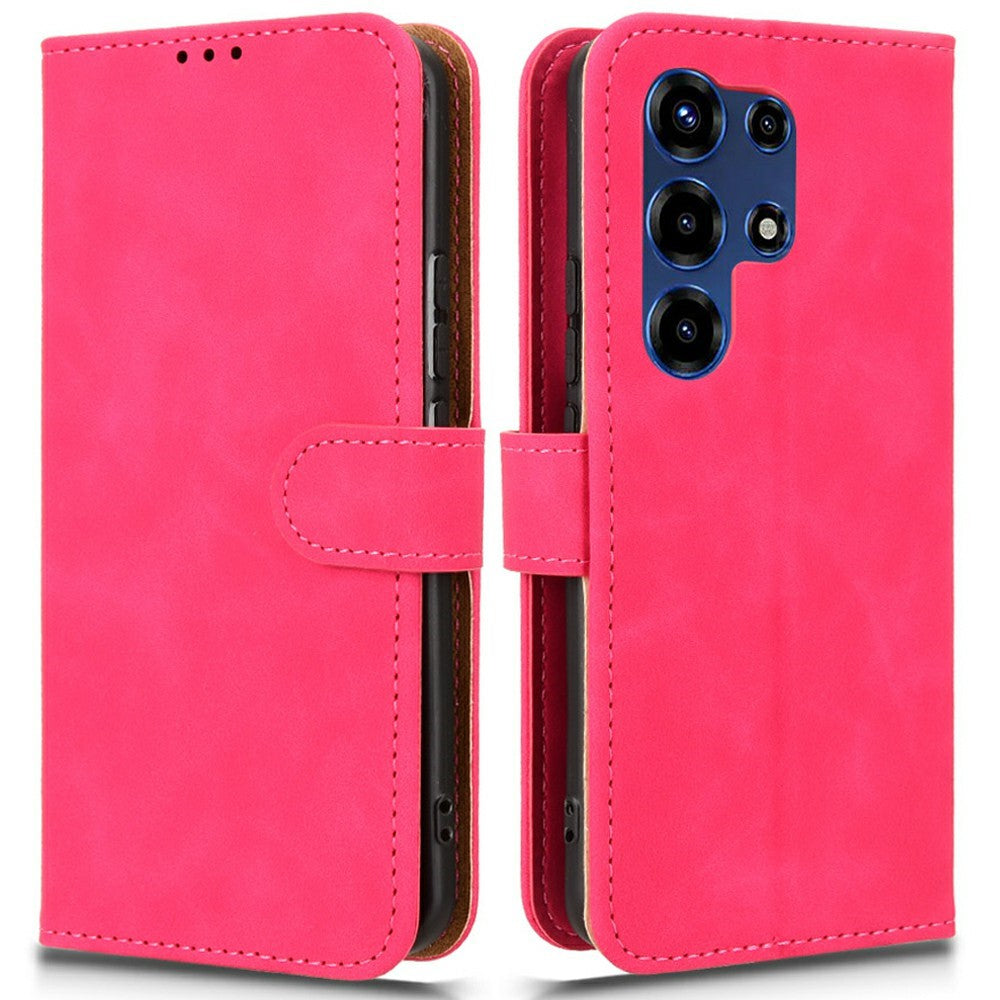 For itel Super 26 Ultra Leather Case Skin Feel Anti Drop Wallet Flip Phone Cover