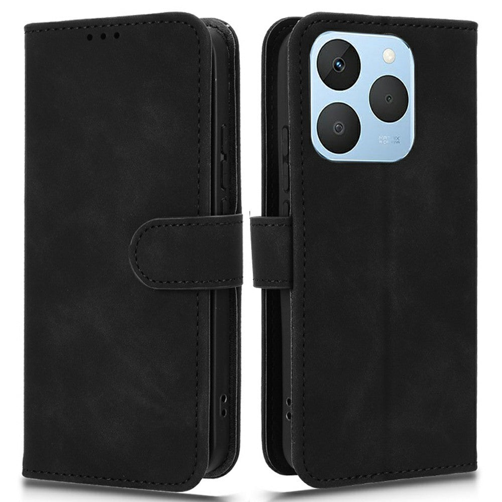 For Realme 15T 5G Leather Case Skin Feel Anti Drop Wallet Flip Phone Cover