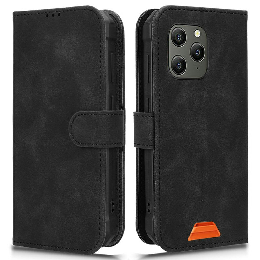 For Blackview BV5300 Leather Case Skin Feel Anti Drop Wallet Flip Phone Cover