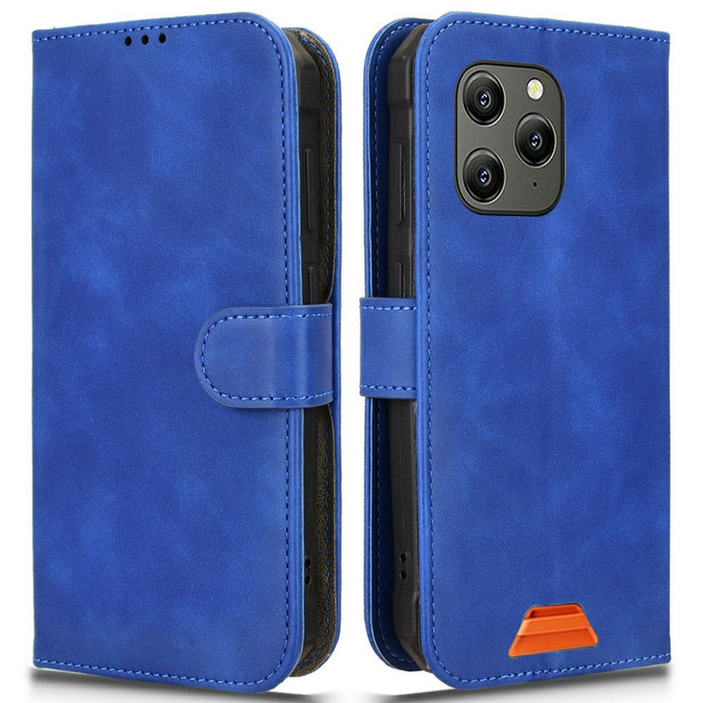 For Blackview BV5300 Leather Case Skin Feel Anti Drop Wallet Flip Phone Cover