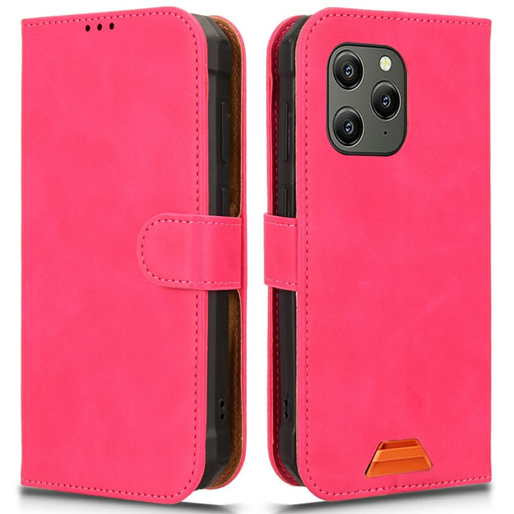 For Blackview BV5300 Leather Case Skin Feel Anti Drop Wallet Flip Phone Cover