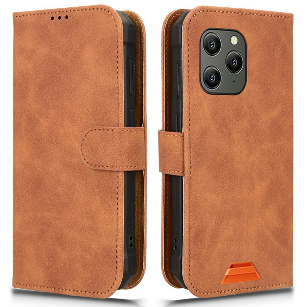 For Blackview BV5300 Leather Case Skin Feel Anti Drop Wallet Flip Phone Cover