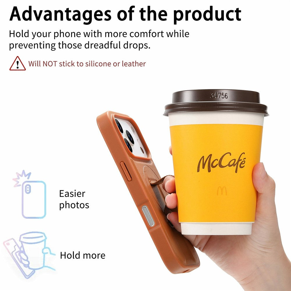 CASENEO For iPhone 17 Pro Max Magnetic Case RFID Blocking Wallet Detachable Leather Phone Cover with Wristband